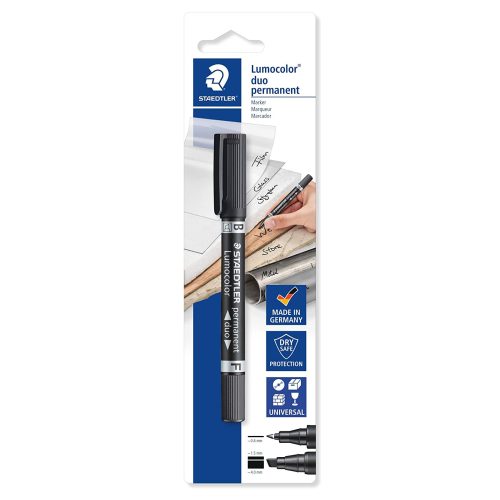 Marker sa 2 vrha Duo Crni Staedtler