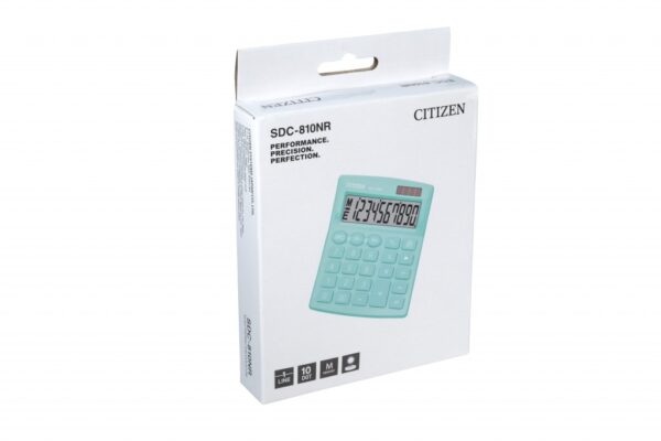 Stoni kalkulator CITIZEN SDC-810 color , 10 cifara zelena