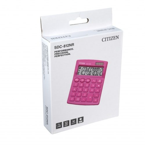 Stoni kalkulator CITIZEN SDC-812 color, 12 cifara roze