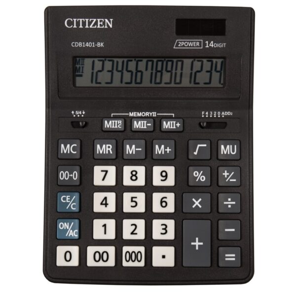 Stoni poslovni kalkulator Citizen CDB-1401-BK, 14 cifara