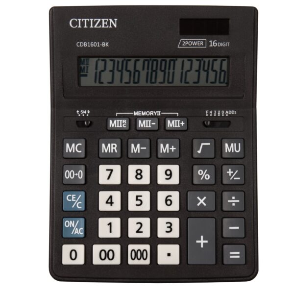 Stoni poslovni kalkulator Citizen CDB-1601-BK, 16 cifara