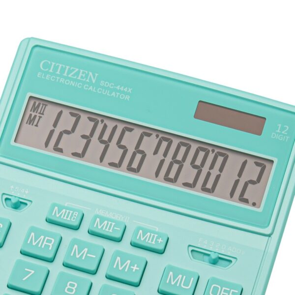 Stoni kalkulator CITIZEN SDC-444 color, 12 cifara zelena