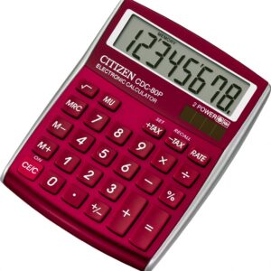 Stoni kalkulator Citizen CDC-80, 8 cifara crvena