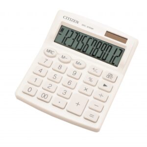 Stoni kalkulator CITIZEN SDC-812 color, 12 cifara bela