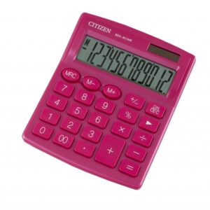 Stoni kalkulator CITIZEN SDC-812 color, 12 cifara roze