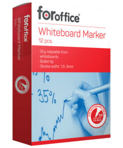 Alternative view of PAKET whiteboard markera PLAVI okrugli vrh 17881, 12 komada, Foroffice