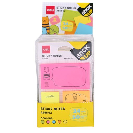 Sticky notes Neon set 50lista EA55502, Deli - Image 3