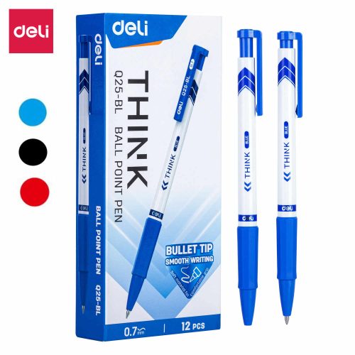 PAKET 12kom Hemijska olovka Plava 0,7mm EQ25-BL, Deli