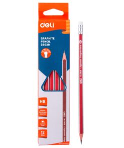 Paket Grafitne olovke TRINAGULAR 33839 sa gumicom HB 1/12, DELI
