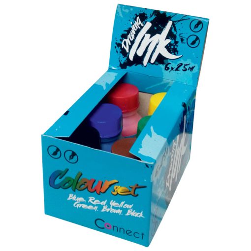 Tuševi u boji za crtanje 25ml x 6boja 3658 C-30/6, Connect - Image 2