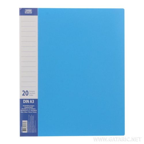 Fascikla katalog PVC A3 sa 20 U-folija PLAVA, TTO