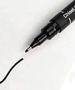 Flomaster marker kosi vrh 1.0mm CHISEL crni CS1-200, Uni-pin