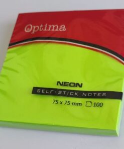 STICKY NOTES POST IT samolepljivi blokčić 75x75mm NEON Limeta zeleni