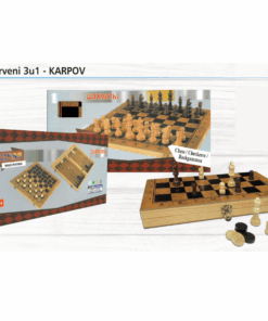 Šah drveni 3u1 KARPOV 39cm
