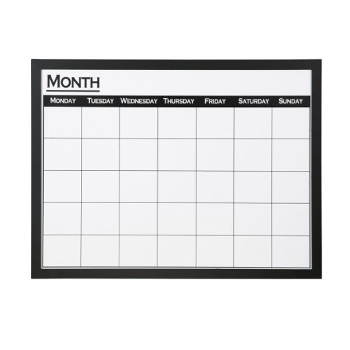 Bela Tabla NEDELJNI planer 48x65cm OF496, OffiShop