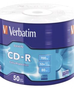 CD-R 52X 700mb Extra Protection Wrap 1/50 43787, Verbatim