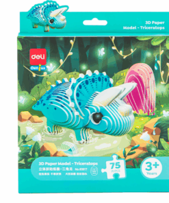 Slagalica trodimenzionalna 3D Paper model 75 delova Triceratops 83617, Deli