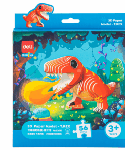 Slagalica trodimenzionalna 3D Paper model 56 delova T-Rex 83616, Deli