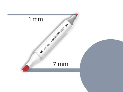 Marker TWIN Art&Sketch 70801A-CG5 SIVA, Deli