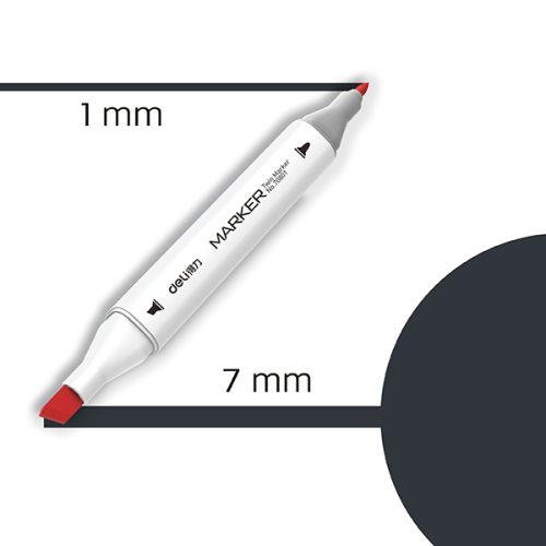 Marker TWIN Art&Sketch 70801A-CG9 TAMNO SIVA, Deli
