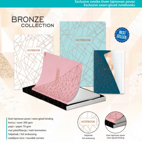 Sveska A4 dikto 200L Bronze Collection, Lastva