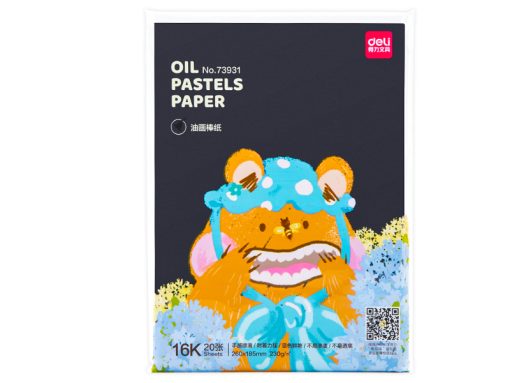 Slikarski blok CRNI Oil Pastel papir A4 73931, Deli