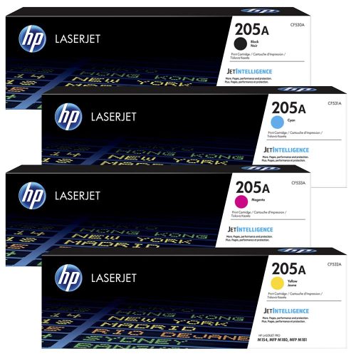 HP 205A Cyan Original LaserJet Toner Cartridge, MFP M180n, MFP M181fw, CF532A