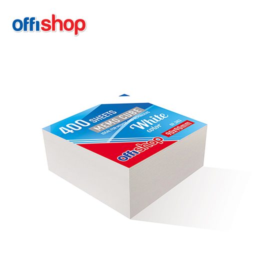 Blok papir KOCKA Bela 90x90mm, Offishop OF383