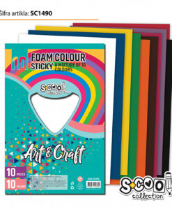 Pena karton A4 EVA Samolepljiva MIX BOJE 1/10, S-Cool