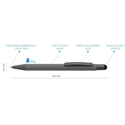 Hemijska olovka Titanium Touch Screen - Image 2