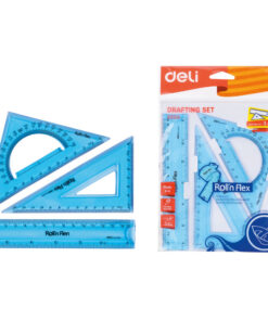 Geometrijski set lenjira 15cm E6204 FLEXIBLE, Deli