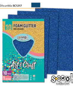 Pena karton A4 EVA GLITTER PLAVI 1/10, S-Cool
