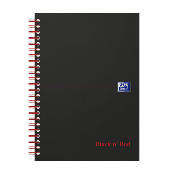 Sveska Oxford Office Black N Red A5 kvadratići, hardcovers
