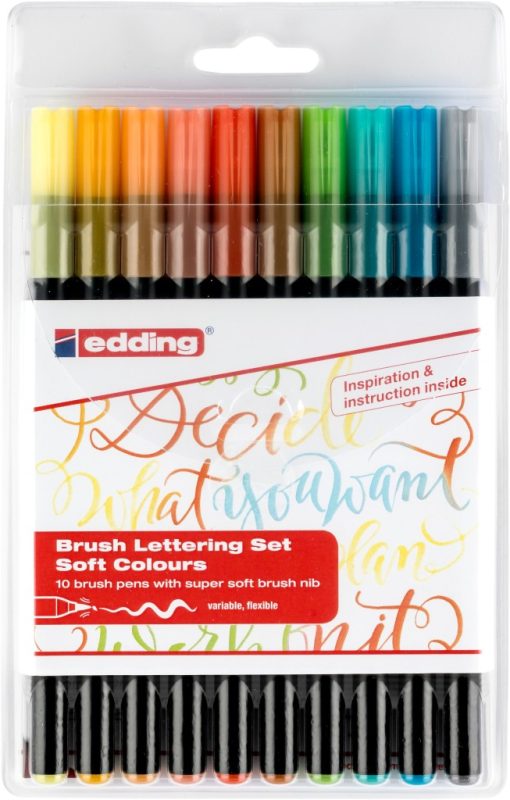 Brush flomasteri E-1340, 1-3 mm, set 1/10 sortirano Edding