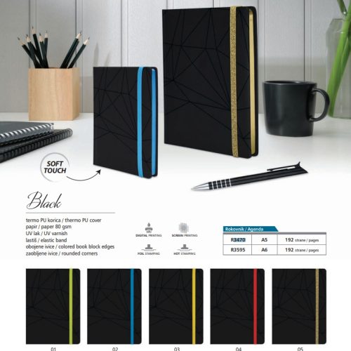 Rokovnik Notes A5 BLACK