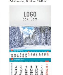 Zidni kalendar poslovni PRIRODA 2025
