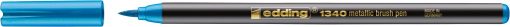 Brush flomasteri E-1340, 1-6 mm metalik plava Edding