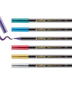 Brush flomasteri E-1340, 1-6 mm metalik set 1/6 sortirano Edding