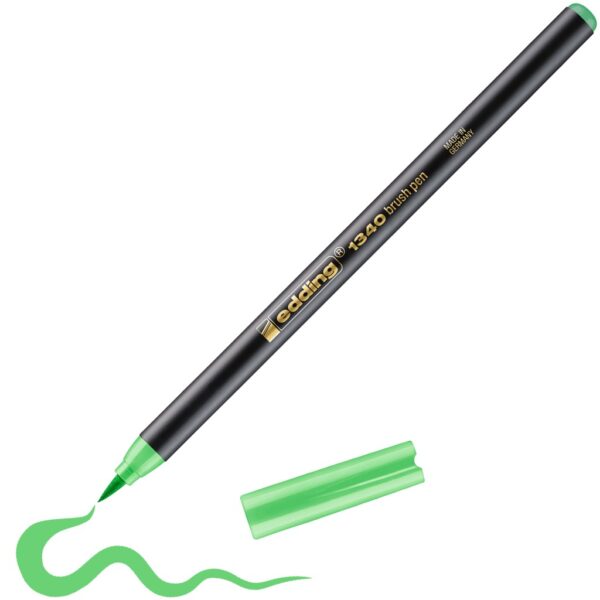 Brush flomasteri E-1340, 1-3 mm svetlo zelena Edding