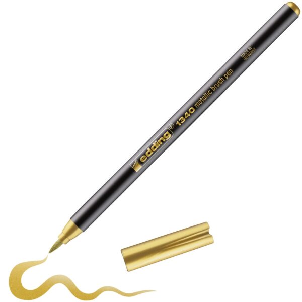 Brush flomasteri E-1340, 1-6 mm metalik zlatna Edding