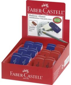 Gumica SLEEVE MINI TREND 182411 crvena-plava, Faber-Castell