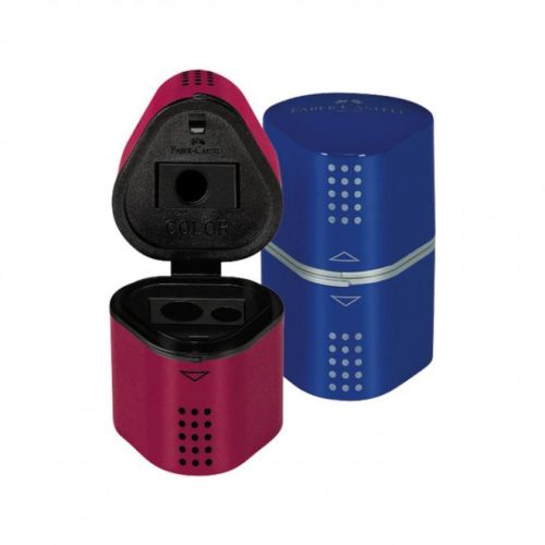 Zarezač sa kutijom 3u1 GRIP 183801 CRVENI-PLAVI, Faber-Castell
