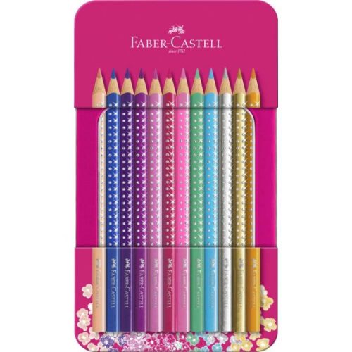 Drvene bojice u metalnoj kutiji 1/12 GRIP SPARKLE 201737, Faber-Castell