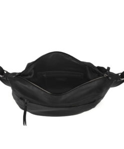 Torba na rame ženska kožna 38x28x8 cm Dharma crna Gabol