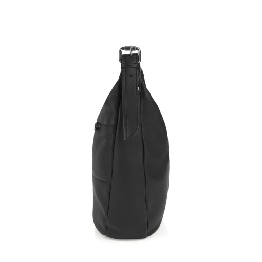 Torba na rame ženska kožna 38x28x8 cm Dharma crna Gabol