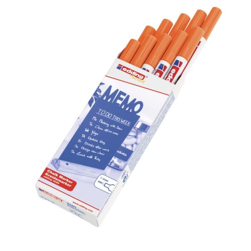 Marker za staklo CHALK MARKER E-4085 1-2mm neon narandžasta Edding