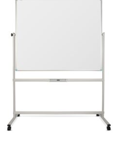 Bela magnetna tabla dvostrana 90x120, na stalku sa točkićima Noki