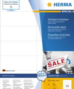 Etikete 105x42 A4/14 1/25 removable