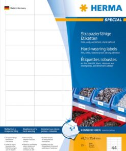 Etikete nepoderive 48,3x25,4 A4/44 1/25 bela