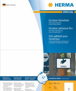 Outdoor etikete 210x148,5 A4 1/10 bela Herma